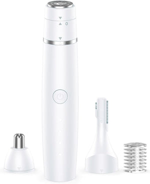 Nose Hair Trimmer for Women &amp Men 3-in-1 Facial Hair Remover for Peach Fuzz Eyebrow Trimmer Shaper &amp Shaver Ear &amp Face Grooming Kit USB-C Rechargeable Painless Dry Use Compact &amp