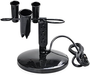 Tabletop Blow Dryer Hair Iron Holder Salon Appliance Stand with 3 Outlets