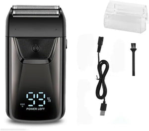 Men's Shaver Electric Shaving Machine Cordless Foil Shaver Bald Shaving Machine Hair Cutting Machine Men's Razor(Black)