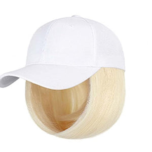 Woman wig Baseball Cap with Hair Extensions Straight Short Bob Hairstyle Adjustable Wig Hat Duck Tongue Hat Wig