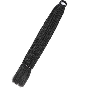 Synthetic Gradient Boxing Braided Ponytail For Girls With Elastic Hair Rubber Bands Hair Accessories Wig Headband Hairpiece
