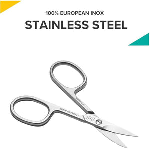Rui Smiths Pro Precision Stainless Steel Pedicure Trimmer Cutter with Micro-Serrated Anti-Skid Cutting Edges and Long Handles For Hard Nails | Made in Solingen Germany (Nail Scissors)
