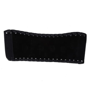 PU Leather Scissors Bag Wristband Scissor Pouch Storage Bag Barber Hair Cutting Scissor Case (Black)