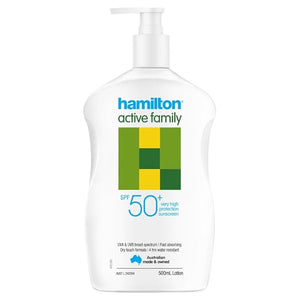 Hamilton Sun SPF 50+ Active Family Lotion 500ml