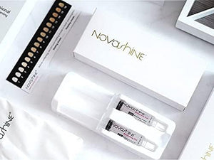 Novashine Teeth Whitening Gel Syringe Refill Flavor Pack (6) 5ml Syringes Half Year Supply Peroxide Formula No Sensitivity Use with Novashine LED Light. Strawberry Watermelon and Mint Flavor