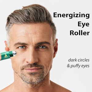 Abera Eye Roller Serum for Men ? Refreshing Under-Eye Treatment for Puffiness Dark Circles &amp Bags ? With Mint Peptides &amp Vitamin C ? 0.34 fl.oz 2 Box + Gift