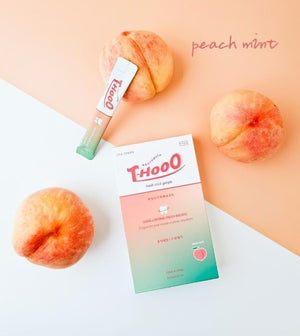 WISEMOTHER T-HooO Fresh Stick Mouthwash ? Peach Mint Flavor ? 10ml x 10 Sticks Alcohol-Free Portable Gargle Natural Breath Freshener &amp Mouth Rinse for Daily Mouth Care
