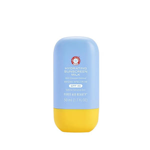 First Aid Beauty - Hydrating Sunscreen Milk with Colloidal Oatmeal Broad Spectrum SPF 45 Non-comedogenic SPF Formula Helps Nourish Skin with Organic UV Filters &amp Glycerin 24-hour Hydration 1.7