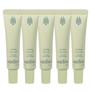 MINTREE Sparkling Scalp Scaler 0.52oz X 5EA / 15g X 5EA Bubble Type Scrub Alleviates Hair Loss Cooling Invigorates and Exfoliates Itchy Scalp (No Parabens Silicone Sulfate)