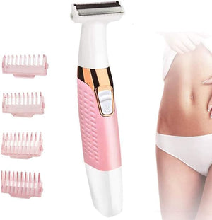 Electric Shaver Trimmer for Women Full Body,Painless Lady Wet &amp; Dry Electric Bikini Line Trimmer Body Hair Remover for Leg Underarm Eyebrow Public,USB Rechargeable Cordless Waterproof