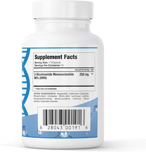 250mg Liposomal NMN Supplement - 60 Vegan Capsules to Support NAD+ Production Cellular Energy &amp Healthy Aging - Nicotinamide Mononucleotide for Metabolic Wellness &amp Immune Support