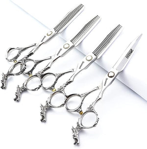 6/7/8/9 inch Professional Hair Cutting Thinning Scissors Barber Shears Hairdressing Salon Set (6-inch 4pc)