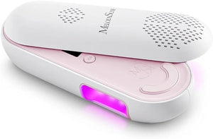 MelodySusie Compact Cordless UV Nail Lamp P-PLUS20F with Innovative Rotatable Panel &amp UV Protection Design Rechargeable UV Light Cures All Gels Especially Rhinestone Glue &amp Liner Gel Polish