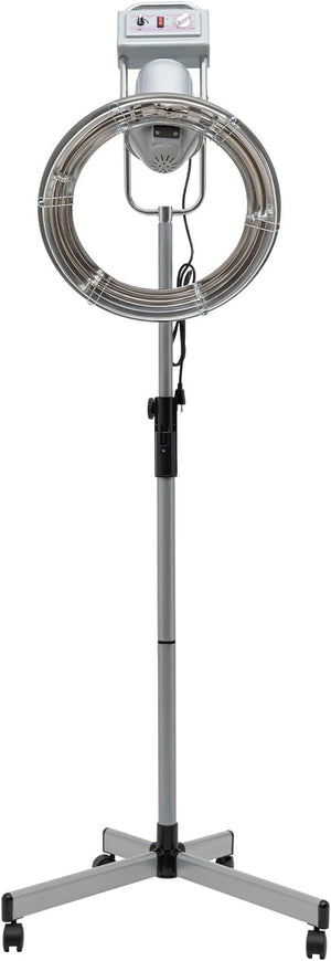 Stand Hair Dryer Silver 950W Orbiting Rotating Hair Processor with Adjustable Height and Angle Orbiting Rotating Hair Processor for Salon and Home Hair Care (Silver 950W)