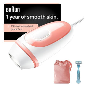 Braun IPL at Home Laser Hair Removal for Women and Men, Silk Expert Mini PL1014 with Venus Razor, Permanent Visible Hair Reduction in Hair Regrowth for Body &amp; Face, Corded