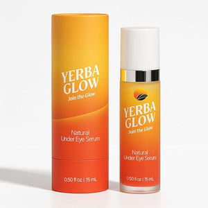 Caffeine Eye Cream ? Yerba Glow Natural Under Eye Serum for Dark Circles Puffiness &amp Fine Lines ? Clean Hydrating Formula with Yerba Mate Sake &amp Hyaluronic Acid