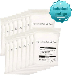 Disposable Bathtub Cover 24 Pcs Large Plastic Bathtub Liner Bag for Travel and Household Bath Film Bag for Bath Tub (102x47 inch)