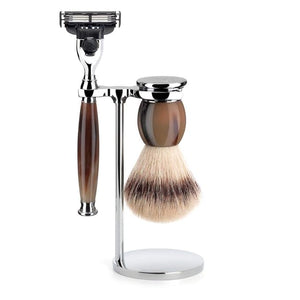 M?HLE Rosegold Silvertip Fibre Safety Razor (Closed Comb) Shaving Set