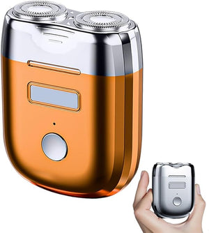 Dual Head Electric Shaver, 2025 New Wet Dry Mini Portable Razor for Men Women Pocket Size Waterproof Electric Shaver for Home, Car, Travel (Orange)