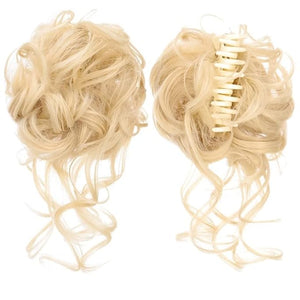 Hair Accessories Synthetic Hair Bun Messy Curly Bun Claw Clip Bun Headband Wig Ponytail Hair Extensions Women Wig Hair Bun Hair Pieces For Women(SW207-03)