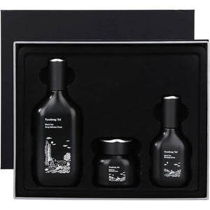 [PKY] Pyunkang Yul Black Tea Line Gift Box Set Deep Nurishment for Anti-aging Rich Moisture Toner Revitalizing Serum &amp Condensed Nourishing Cream Zero-Irritation Korean Skincare (3-item set)