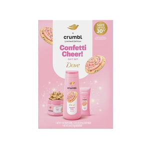 Dove Crumbl Limited Edition Confetti Cake Body Care Gift Set 3 Count