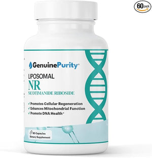 Liposomal NR 300mg Nicotinamide Riboside Supplement | Advanced NAD Boost for Cellular Energy and Mitochondrial Function | Gluten Free Vegan USA Made Non-GMO | 60 Capsules