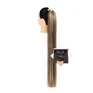 Hair Accessories 1 Pack Long Straight Drawstring Hair Clip Ponytail Extension Synthetic Wig Hair Extensions Bun for Everyday Party Use Hair Pieces For Women(0545CM)