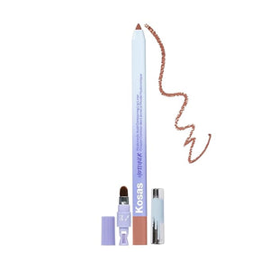 Kosas Hotliner Retractable Lip Liner Pencil with Built-In Brush &amp; Sharpener - Easy Contouring, Hydrating, Long-Lasting - Pigmented Creamy Texture for Plumping Lips - Hyaluronic Acid &amp; Konjac -