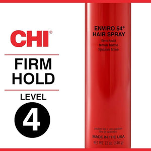 CHI Enviro 54 Hairspray, Firm Hold, Lightweight Spray Finishes &amp; Secures Hairstyles, Sulfate, Paraben &amp; Gluten-Free, 12 Oz