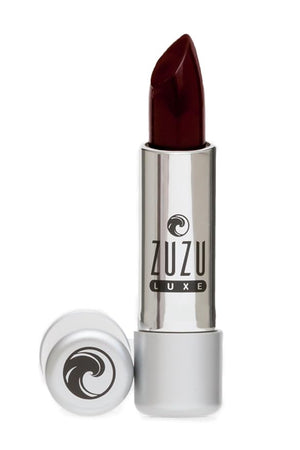 Zuzu Luxe Lip Color Lipstick (Femme Fatale - Deep Red/Cool Cr?me), Natural Hydrating Lipstick, Paraben Free, Vegan, Gluten-free, Cruelty-free, Non GMO, 0.13 oz