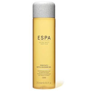 ESPA | Positivity Bath &amp Shower Gel | 250ml | Jasmine Gardenia &amp Rose Geranium | Vegan