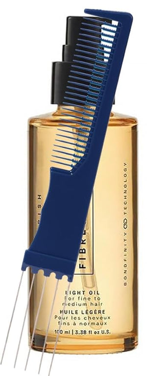 Fibre Clinix Bondfinity Light Oil 3.38 oz and Dual Purpose Comb | Lightweight Hair Oil for Smooth Shiny Frizz-Free Hair