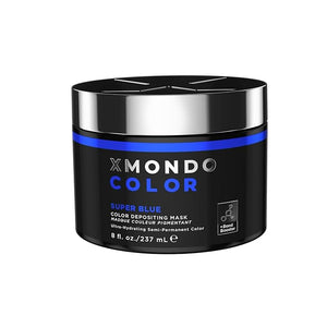 XMONDO Color Super Blue Mask ? Semi-Permanent Blue Dye with Bond Booster &amp Hyaluronic Acid 8 oz