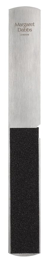 Margaret Dabbs Professional Foot File with 2 Replacement Pads Foot Callus Remover Feet Scrubber for Dead &amp Hard Skin Feet Scrubber for Women - Stainless Steel File
