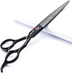 SHARONDS 6/7 Inch Professional 440C Hair Cutting Scissor Salon Hairdressing Thinning Shears Perfect for Barber and Home Use (7 in cut)