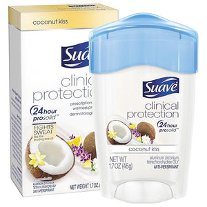 Suave Clinical Antiperspirant Deodorant Coconut Kiss 1.7 oz(2 Pack Packaging May Vary)
