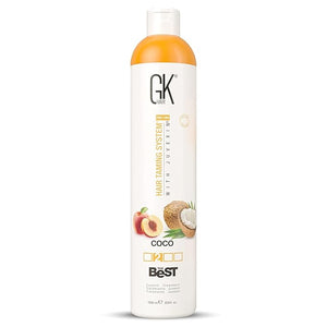 GK HAIR Global Keratin The Best COCO (33.8 Fl Oz/1000ml) Smoothing Keratin Hair Treatment - Professional Brazilian Complex Blowout Straightening For Silky Smooth &amp; Frizz Free Hair
