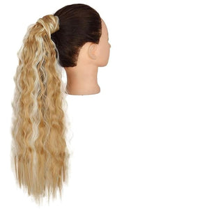 Hair Chignon Set Of 1 Synthetic Messy Bun Curly Wavy Wig Wraparound Ponytail Extensions Bun Hair Accessories for Women Hair Pieces For Women(Q19-27H613)