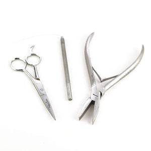 Hair Extension Tool Kit for Installing and Cutting Hair Extensions | Professional Stainless Steel