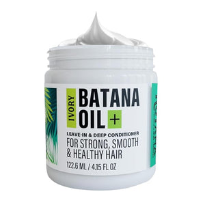 Ivory Batana Oil for Hair Growth Dr Sebi Organic - Authentic Batana Hair Mask from Honduras - Natural Hair Growth Product - Coconut Aroma - 4oz Jar