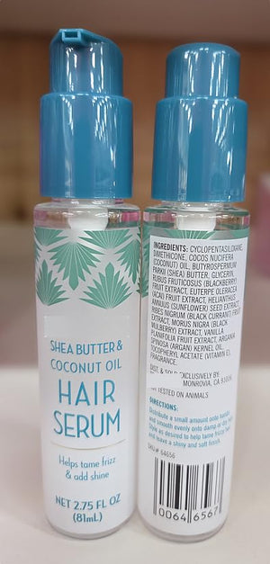 Trader Joe Shea Butter &amp Coconut Oil Hair Serum 2.75fl oz 81ml (Two Bottles)
