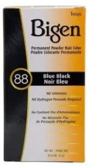 Bigen Permanent Powder Hair Color 88 Blue Black 1 ea (Pack of 4)