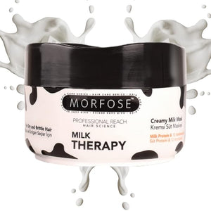 Morfose Professional Hair Mask for Dry, Damaged, or Brittle Strands 16.9 Fl oz (Milk Therapy)
