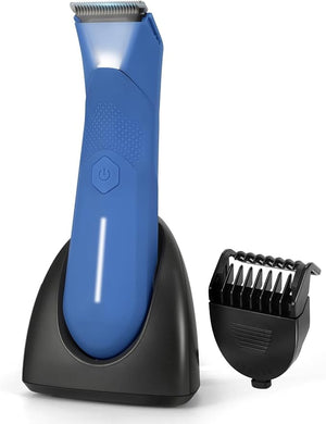 Manscape for Men Groin Trimmer for Men and Women Body Hair Trimmer and Ball Trimmer with Light Pubic Hair Shaver Manscaper Kit 7 Precisions Waterproof Wet/Dry Grooming (Dark Blue)