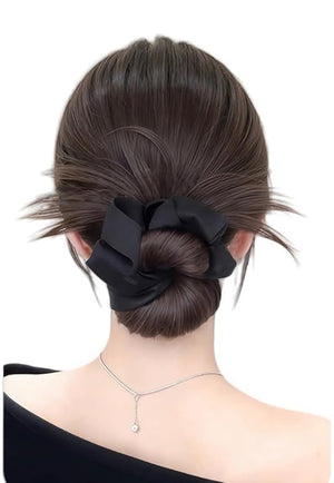 Hair Bun Hairpiece Claw Clip in Bun Chignon Fake Ponytail Hair Extension Wig for Women Daily Party (Brownish Black Color)