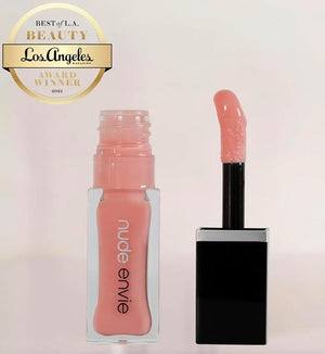 nude envie - Lip Gloss - High-Shine Finish - Moisturizing &amp; Easy Application - Luxury Hydration - Non-Sticky Formula - With Vitamin E &amp; Glycine Soja Oil - Vegan, Paraben-Free &amp; Cruelty-Fre