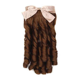 Hair Accessories Princess Curly Wig Ladies Fashion Cheongsam Wig Retro Styling Ponytail Hair Extension Curly Comb Curly Hair Bun Hair Pieces For Women(C)