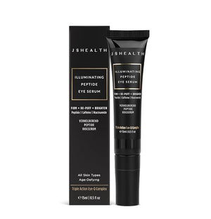 JSHealth Illuminating Peptide Eye Serum - Under Eye Brightener Serum with Peptides, Caffeine &amp; Niacinamide - For Dark Circles, Bags &amp; Wrinkles