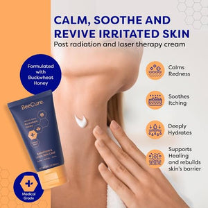 Radiation Relief &amp Laser Burn Cream 2 Fl Oz Post-Procedure Care with Buckwheat Honey Helps Calm Skin after Aesthetic Procedures &amp Sunburn Clinically Tested Safe for Sensitive Skin
